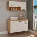 Ver imagem 1 de Cozinha Modulada 3 Peças 100% MDF Bege/Freijo/White