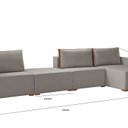 Ver imagem 3 de Sofá Modulado com Chaise, Módulos e Puff 390cm