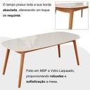 Ver mais imagens de Conjunto Sala de Jantar Mesa 180x80cm Tampo em MDF com Vidro 6 Cadeiras Ceci Yescasa Marrom/Off Whit