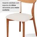 Ver imagem 6 de Conjunto Sala de Jantar Mesa 180x80cm Tampo em MDF com Vidro 6 Cadeiras Ceci Yescasa Marrom/Off Whit