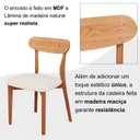 Ver imagem 7 de Conjunto Sala de Jantar Mesa 180x80cm Tampo em MDF com Vidro 6 Cadeiras Ceci Yescasa Marrom/Off Whit