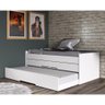 Cama Bicama Solteiro Juliette com Auxiliar e Gavetas Branco - 1