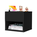 Ver imagem 1 de Mesa De Cabeceira Suspensa Mudo Box Quarto Cama Lalá Preto