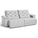 Ver imagem 4 de Sofá com Chaise Sirius 2 Lugares Retrátil e Reclinável 290cm Cinza
