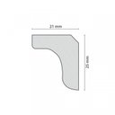 Ver imagem 2 de Kit com 20 Barras Roda Teto Perfil de Poliestireno D25 Homestar 40m