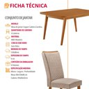 Ver imagem 7 de Mesa de Jantar Copper 120cm Tampo MDF Laminado Canto Copo com 4 Cadeiras Lisa