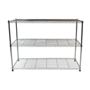 Ver imagem 1 de Estante Aramada | 3 Prateleiras | Rack de Aço | Cromado | 90 Cm | Uteall