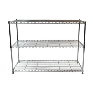 Estante Aramada | 3 Prateleiras | Rack de Aço | Cromado | 90 Cm | Uteall