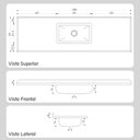 Ver imagem 2 de Pia para Cozinha Roralit Mármore Sintético Cuba Inox Rorato 180x55cm