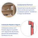 Ver imagem 5 de Armário Aéreo com 2 Nichos e LED Office Elegance Bege/Galiano Grann