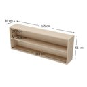 Ver imagem 3 de Armário Aéreo com 2 Nichos e LED Office Elegance Bege/Galiano Grann