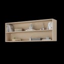 Ver imagem 2 de Armário Aéreo com 2 Nichos e LED Office Elegance Bege/Galiano Grann
