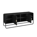 Ver imagem 5 de Rack Orgânico 150cm 2 Portas Pé Metal Luna Móvel na Caixa