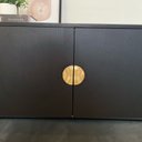Ver mais imagens de Rack Orgânico 150cm 2 Portas Pé Metal Luna Móvel na Caixa