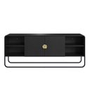 Ver imagem 4 de Rack Orgânico 150cm 2 Portas Pé Metal Luna Móvel na Caixa