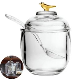 Açucareiro em Cristal Ecológico com Colher e Tampa Golden Bird 150ml - 6