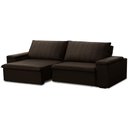 Ver imagem 2 de Sofá 3 Lugares Retrátil Reclinável para Sala 245cm Malfati F04 Veludo Marrom Escuro - Lyam Decor
