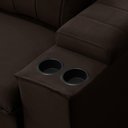 Ver imagem 6 de Sofá 3 Lugares Retrátil Reclinável para Sala 245cm Malfati F04 Veludo Marrom Escuro - Lyam Decor
