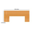 Ver imagem 2 de Painel Ripado Cabeceira Cama Casal Modular - 136x250