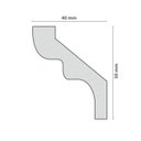 Ver imagem 2 de Kit 120m Linear Roda Teto Perfil de Poliestireno S50 Branco Homestar