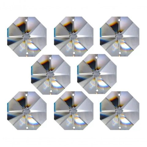Kit 50 Castanhas de Cristal Italiana 14 Mm para Lustres