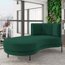 Ver imagem 1 de Sofá Chaise Longue Sala de Estar Living Lucca Esquerdo D02 Veludo Verde C-303 - Lyam Decor