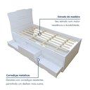 Ver imagem 6 de Cama Solteiro Infantil com 5 Gavetas Puxador Embutido Alice Branco 