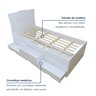 Cama Solteira Infantil 2 Gabetas com Puxador Embutido Alice - 6