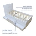 Ver imagem 6 de Cama Solteira Infantil 2 Gabetas com Puxador Embutido Alice