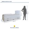 Cama Solteira Infantil 2 Gabetas com Puxador Embutido Alice - 3