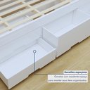 Ver mais imagens de Cama Solteiro Infantil com 5 Gavetas Puxador Embutido Alice Branco 