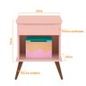 Mesa de Apoio Infantil Com 1 Nicho Melinda Cor Rosê Phoenix Baby 10308 - ROSÊ - 2