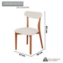Ver imagem 4 de Conjunto Sala Jantar Mesa 180x80cm Tampo Vidro 6 Cadeiras Linho Madeira Maciça Ceci Off White Yescas