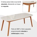 Ver mais imagens de Conjunto Sala Jantar Mesa 180x80cm Tampo Vidro 6 Cadeiras Linho Madeira Maciça Ceci Off White Yescas
