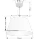 Ver imagem 2 de Lustre Pendente Cone Vivare Md-4248 Cúpula em Tecido 30/50x35cm - Bivolt - Rustico Cinza - Bivolt