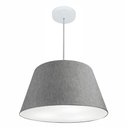 Ver imagem 1 de Lustre Pendente Cone Vivare Md-4248 Cúpula em Tecido 30/50x35cm - Bivolt - Rustico Cinza - Bivolt
