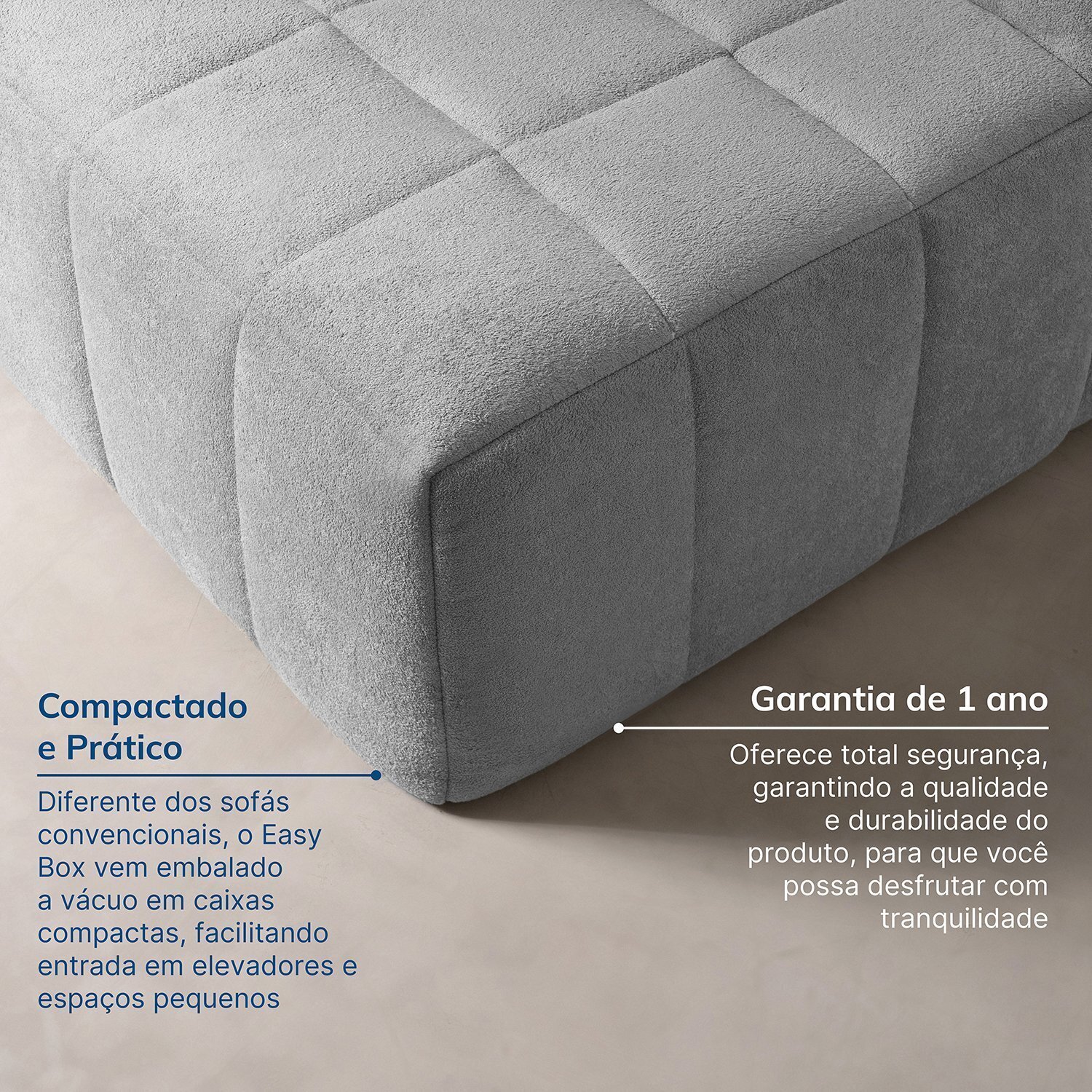 Sofá de Canto Modular de Espuma Easybox Cabecasa Madeiramadeira - 5