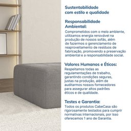Puff Modular de Espuma Easybox CabeCasa MadeiraMadeira - 9