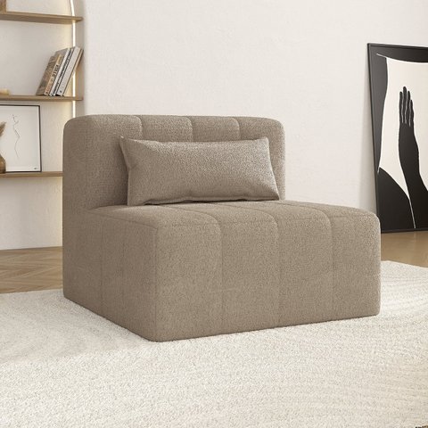 Poltrona Modular de Espuma Easybox CabeCasa MadeiraOriginals Marrom Taupe