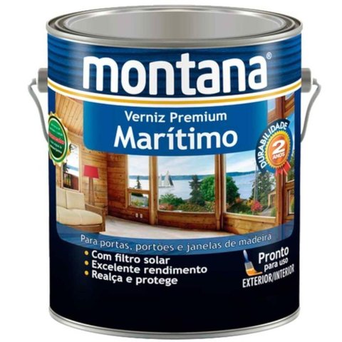 Verniz Premium Marítimo 3,6 Litros Fosco - 33c550521 - Montana Verniz Maritimo Premium 3,6l Fosco Mo