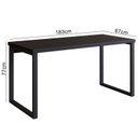 Ver imagem 3 de Escrivaninha Mesa Escritório Aço Davi 183 Cm