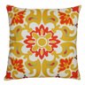 Capa de Almofada Suprema Adamascado Laranja Amarelo 44x44cm - 1