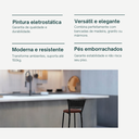 Ver imagem 5 de Kit 2 Banquetas para Bancada Banco Alto Junco Preto Balcão Cozinha Gourmet Bar Área de Lazer Piscina