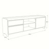 Rack para Tv até 75 Polegadas 100% MDF 58x 182x 48cm Flea  - 7
