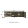Rack para Tv até 75 Polegadas 100% MDF 58x 182x 48cm Flea  - 12