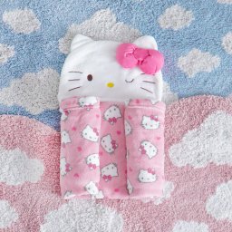 Manta com Capuz Coral Fleece Turma da Hello Kitty 75x90cm Hello Kitty Pink - 3