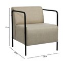 Ver imagem 3 de Poltrona Lino 1 Lugar 66cm X 77cm Bege