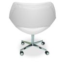 Ver imagem 5 de Poltrona Berlim Corino Branca Base Giratória com Rodinhas:Giratória com Rodinha