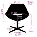 Ver imagem 6 de Poltrona Berlim Corino Branca Base Giratória com Rodinhas:Giratória com Rodinha