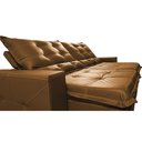 Ver imagem 4 de Sofá de Courino Retrátil e Reclinável 2,55m Cama inBox Bourbon SoftGel D40 Caramelo